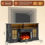 🎄2025 Christmas Sales🎅🏠Three-Sided Glass Electric Fireplace TV Stand!🔥 - Image 4