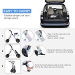 TopMate ES35 Powered Electric Scooter 3 Wheels Foldable Trike with Seat for Adults, Lightweight Electric Scooter with Removable 36V 7.8AH Battery, Reverse Function & Key Switch for Commute and Travel - Image 5