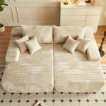 🎄2025 Christmas Sales🎅🛋️ Oversized Cloud Chaise Lounge Set – 2-piece luxury sofa bed with deep seating and soft corduroy fabric - Image 2