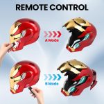 🔥 Iron-Man MK 50 1:1 Wearable Helmet - Voice, Touch, and RC with LED Eyes, Realistic Sound Effects, Movable Back and Ear Panels, Perfect for Cosplay and Collectible Figures for Adults and Teens - Image 5