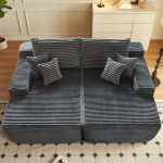 🎄2025 Christmas Sales🎅🛋️ Oversized Cloud Chaise Lounge Set – 2-piece luxury sofa bed with deep seating and soft corduroy fabric - Image 5