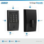 Schlage Encode Smart WiFi Deadbolt Lock for Front Door - Keyless Entry with App or Touchscreen - Works with Alexa, Hey Google, & Airbnb - Create Codes for Guests - Image 4
