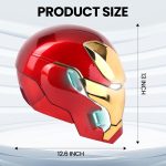 🔥 Iron-Man MK 50 1:1 Wearable Helmet - Voice, Touch, and RC with LED Eyes, Realistic Sound Effects, Movable Back and Ear Panels, Perfect for Cosplay and Collectible Figures for Adults and Teens - Image 6