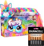 FURBY DJ Interactive Toy, Super Snuggly Rainbow Electronic Plush with Music, Lights, Motion, & Games, Speaks English & Furbish, 32in Long, Ages 6+