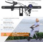 TopMate ES35 Powered Electric Scooter 3 Wheels Foldable Trike with Seat for Adults, Lightweight Electric Scooter with Removable 36V 7.8AH Battery, Reverse Function & Key Switch for Commute and Travel - Image 6