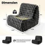 🎄2025 Christmas Sales🎅🔥Clearance sale✨Buy 1 Get 1 Free🎁Giant Oversized Fluffy Bean Bag for Fireside, Big Bean Bag Lounger Floor Chair for Home - Image 3