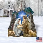 OUTDOOR Nativity Scene - Glory to God Decor Art by Dona Gelsinger - Religious Yard Decor - Yard and Porch Wooden Decor