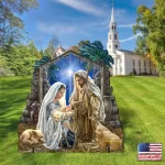 OUTDOOR Nativity Scene - Glory to God Decor Art by Dona Gelsinger - Religious Yard Decor - Yard and Porch Wooden Decor - Image 5