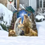 OUTDOOR Nativity Scene - Glory to God Decor Art by Dona Gelsinger - Religious Yard Decor - Yard and Porch Wooden Decor - Image 2