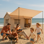 🎄2025 Christmas Sales🎅Inflatable Built-in Sunroof Beach Camping House